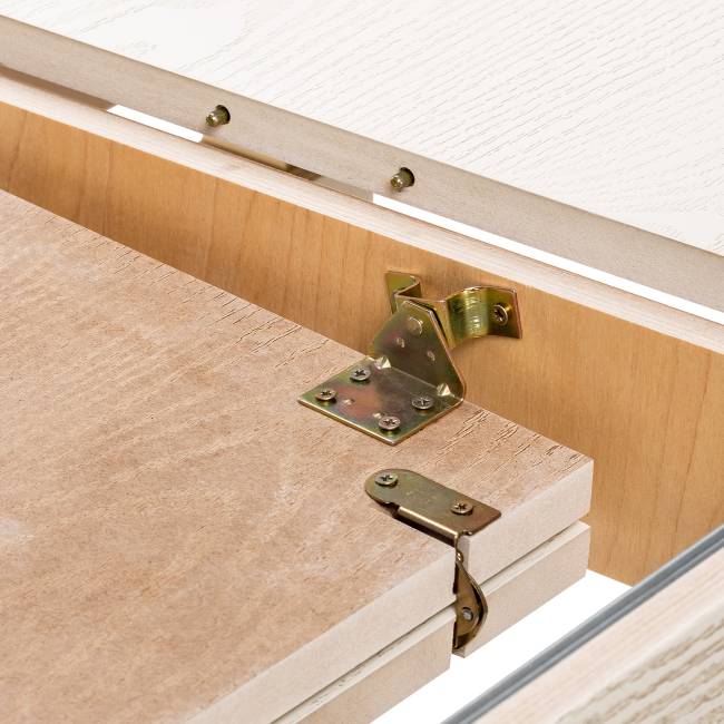 Стол раздвижной Leset Дакота 1Р Слоновая кость патина золото