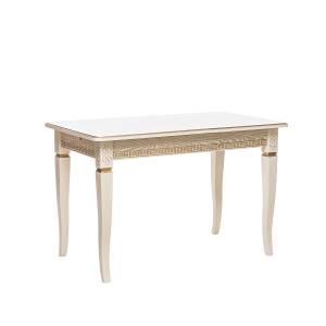 Стол раздвижной Leset Дакота 1Р Слоновая кость патина золото