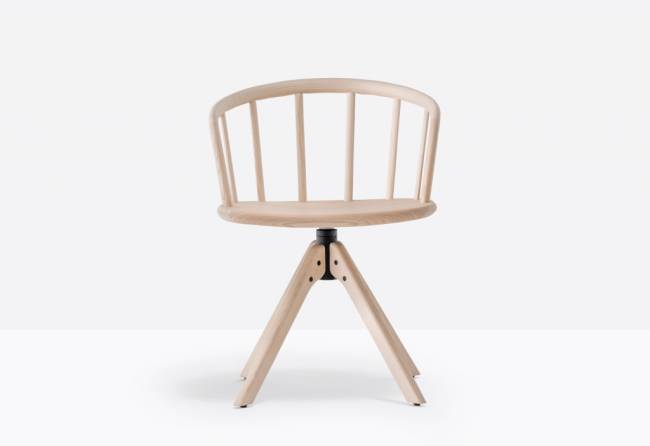 Кресло деревянное вращающееся Nym 550х515х730 мм