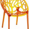 Кресло прозрачное Crystal оранжевый 590х600х800 мм