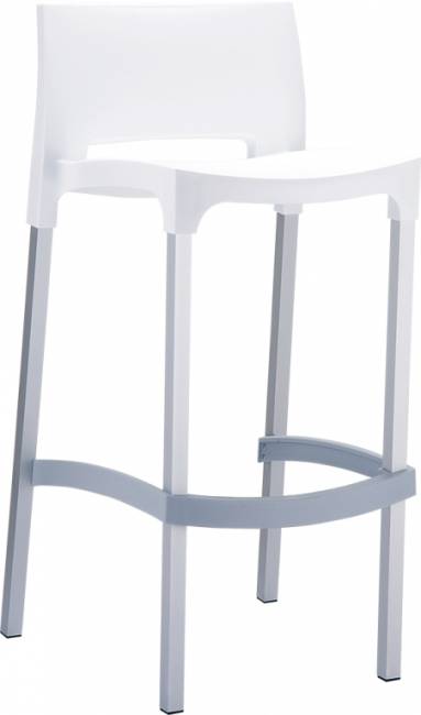Стул пластиковый барный Gio 75 белый 390х450х960 мм Стул пластиковый барный Gio 75 белый 390х450х960 мм
