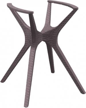 Подстолье пластиковое плетеное Ibiza Legs Small коричневый 580х580х725 мм