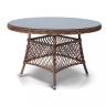 "Эспрессо" плетеный круглый стол, диаметр 118 см, цвет коричневый