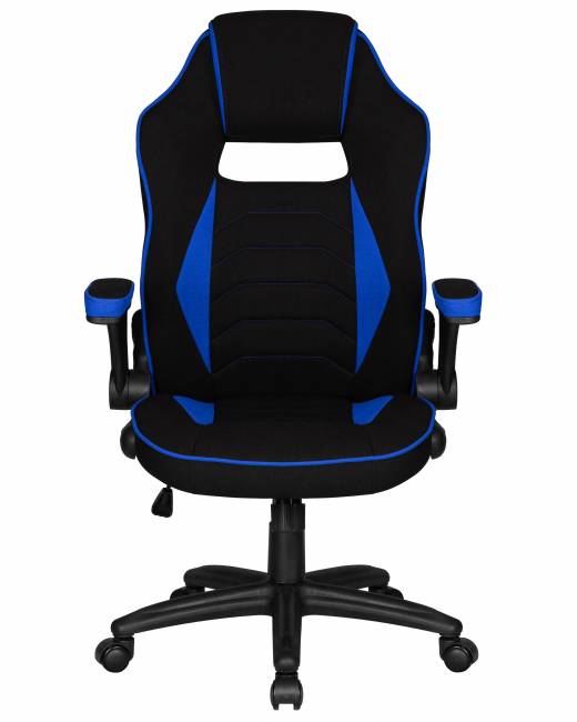 Кресло игровое DOBRIN RICK, черно-синяя ткань