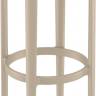 Табурет пластиковый барный Tom Bar 75 бежевый 360х360х750 мм