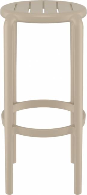 Табурет пластиковый барный Tom Bar 75 бежевый 360х360х750 мм