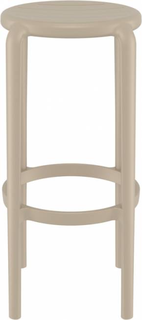 Табурет пластиковый барный Tom Bar 75 бежевый 360х360х750 мм