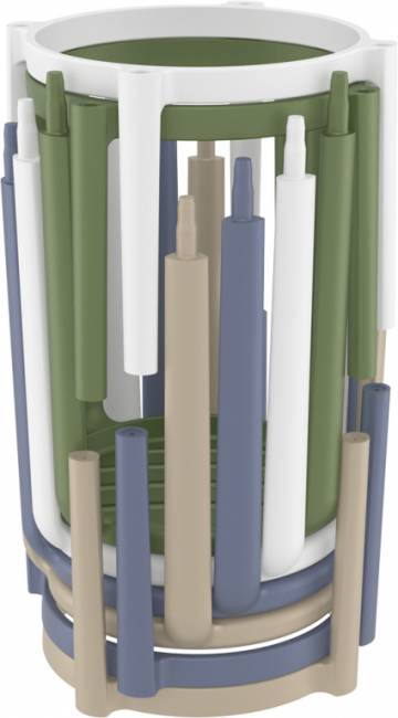 Табурет пластиковый барный Tom Bar 75 бежевый 360х360х750 мм