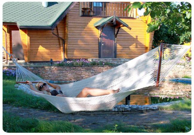 Гамак одноместный плетеный MEXICO белый