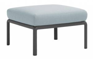 Пуф пластиковый с подушкой Komodo Pouf антрацит, лед 700х700х490 мм