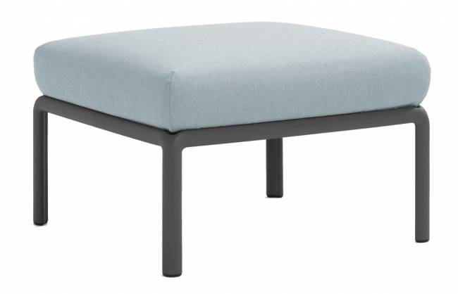 Пуф пластиковый с подушкой Komodo Pouf антрацит, лед 700х700х490 мм Пуф пластиковый с подушкой Komodo Pouf антрацит, лед 700х700х490 мм