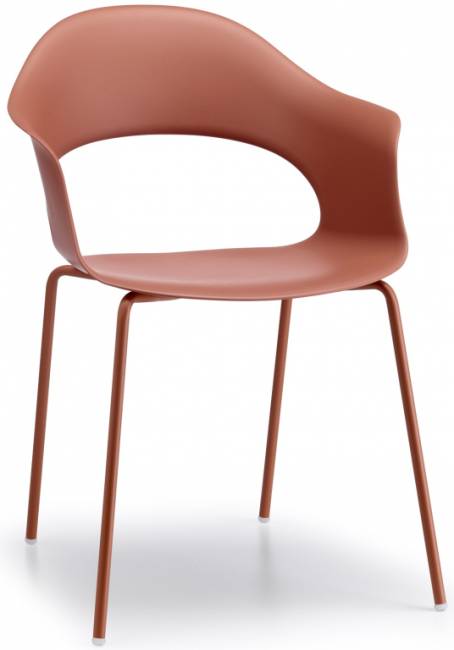 Кресло пластиковое Lady B терракотовый 560х580х780 мм