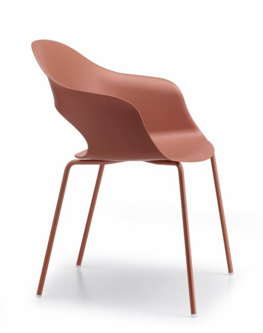 Кресло пластиковое Lady B терракотовый 560х580х780 мм