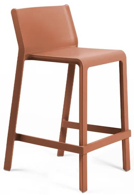 Стул пластиковый полубарный Trill Stool Mini кирпичный 470х525х850 мм Стул пластиковый полубарный Trill Stool Mini кирпичный 470х525х850 мм