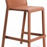 Стул пластиковый полубарный Trill Stool Mini кирпичный 470х525х850 мм Стул пластиковый полубарный Trill Stool Mini кирпичный 470х525х850 мм