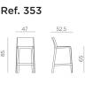 Стул пластиковый полубарный Trill Stool Mini кирпичный 470х525х850 мм Стул пластиковый полубарный Trill Stool Mini кирпичный 470х525х850 мм