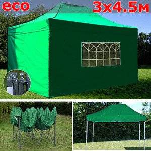 Быстросборный шатер со стенками 3х4,5 зеленый
