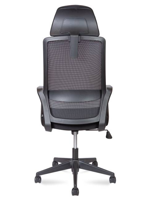 Кресло офисное / Пино блэк / Pino black / черный пластик / черная ткань / черная сетка