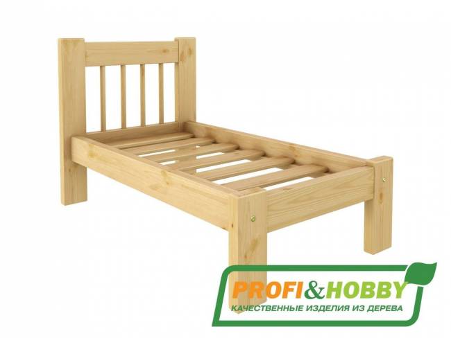 Кровать деревянная "Дачная" 600 х 1200, сосна