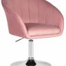 Кресло дизайнерское DOBRIN EDISON, розовый велюр (1922-16)