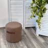 Пуф для гостиной HARTA NINI-02 Тауп, teddy  / TKS-03 темно-коричневый, экокожа М-City