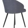 Стул обеденный DOBRIN NAOMI, ЭМАЛЬ ЧЕРНЫЙ МУАР велюр Catania Steel