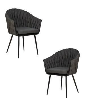 Набор 2 шт Стул обеденный DOBRIN MATILDA, графитовая ткань (LAR-275-21)