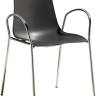 Кресло пластиковое Zebra Technopolymer хром, антрацит 540х520х810 мм Кресло пластиковое Zebra Technopolymer хром, антрацит 540х520х810 мм