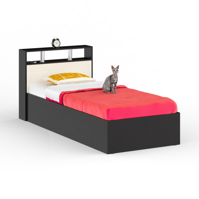 Гарнитур спальный Камелия № 7 Кровать 900 цвет венге/дуб лоредо