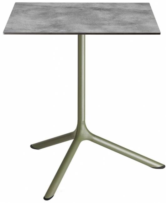 Стол ламинированный обеденный Tripe Maxi оливковый, цементный 700х700х740 мм Стол ламинированный обеденный Tripe Maxi оливковый, цементный 700х700х740 мм