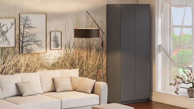 Шкаф двухдверный Мори МШ800.1 цвет графит