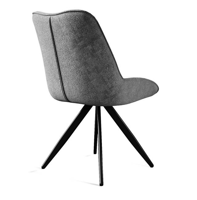 Стул DikLine 504 поворотный BL13 серый, ножки черные