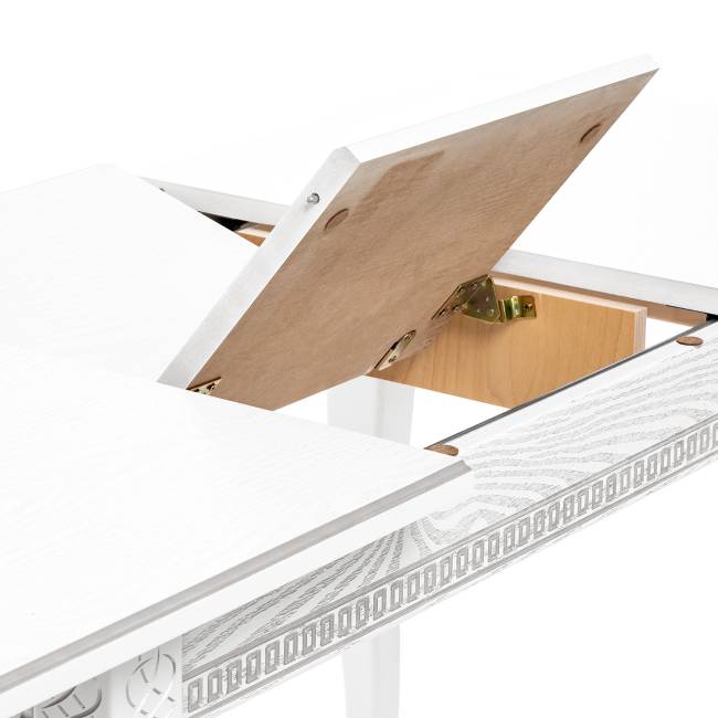 Стол раздвижной Leset Дакота 1Р Белый патина серебро