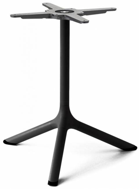 Столик ламинированный кофейный Tripe черный, кортен Ø700х510 мм