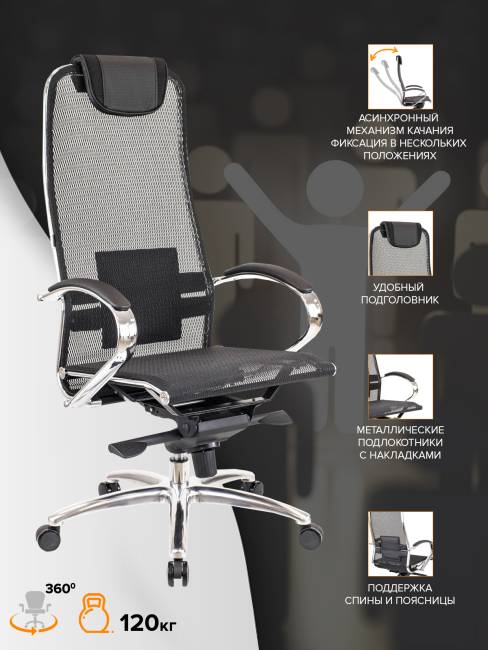 Кресло Everprof Deco Сетка Черный