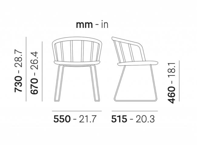 Кресло деревянное на полозьях Nym 550х515х730 мм Кресло деревянное на полозьях Nym 550х515х730 мм