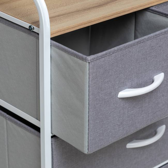 Комод Leset Ноа 9 ящиков Белый Светло-серый