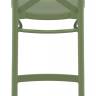 Стул пластиковый полубарный Cross Bar 65 оливковый 450х500х960 мм
