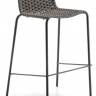 Стул металлический плетеный барный Cannes антрацит, тортора 580х500х980 мм
