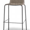 Стул металлический плетеный барный Cannes антрацит, тортора 580х500х980 мм