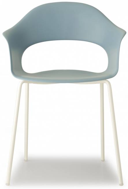 Кресло пластиковое Lady B лен, голубой 560х580х780 мм