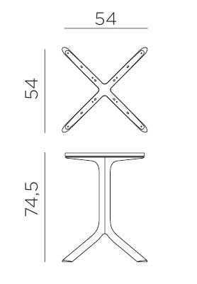 Стол пластиковый обеденный Clip 70 табак 700х700х750 мм Стол пластиковый обеденный Clip 70 табак 700х700х750 мм