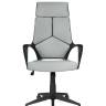 Кресло офисное / IQ / черный пластик / светло серая ткань