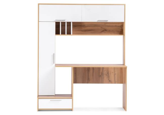 Лайт 03.243 дуб золотой (craft) / белый премиум