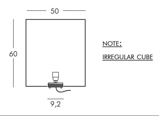 Светильник пластиковый Куб Cubo 50 Lighting IN белый 500х500х600 мм