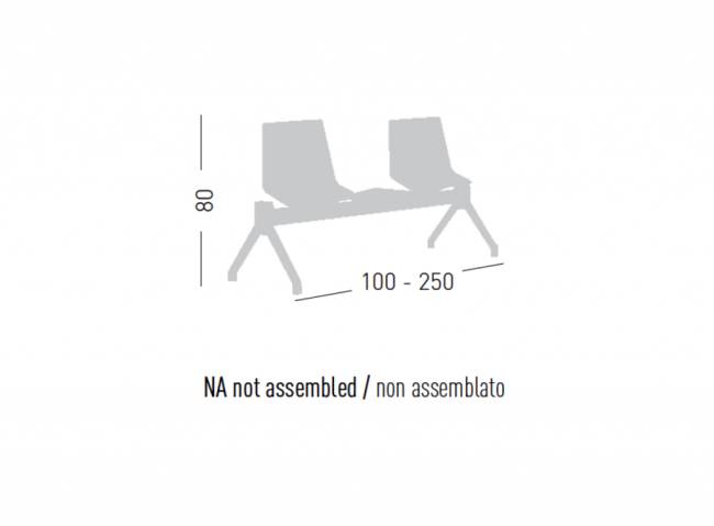 Скамейка двухместная с обивкой Akami PG 1000х800 мм Скамейка двухместная с обивкой Akami PG 1000х800 мм