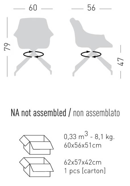 Кресло офисное с обивкой More U 600х560х790 мм