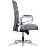 Кресло офисное / Вэст LB / West LB  / серая кожа / алюминиевая база