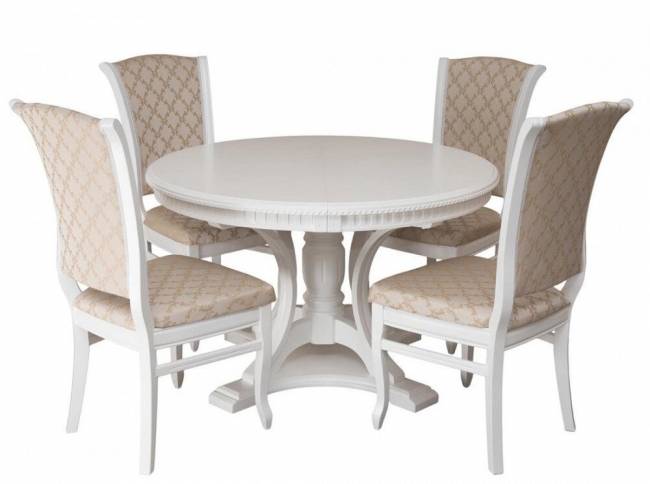 Стул  "Лотос" Из массива дуба и ткани 51х48х106 Бежевый