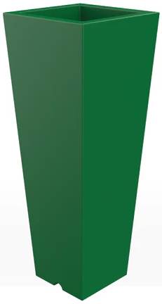 Кашпо пластиковое Quadro 86 зеленый 340х340х860 мм